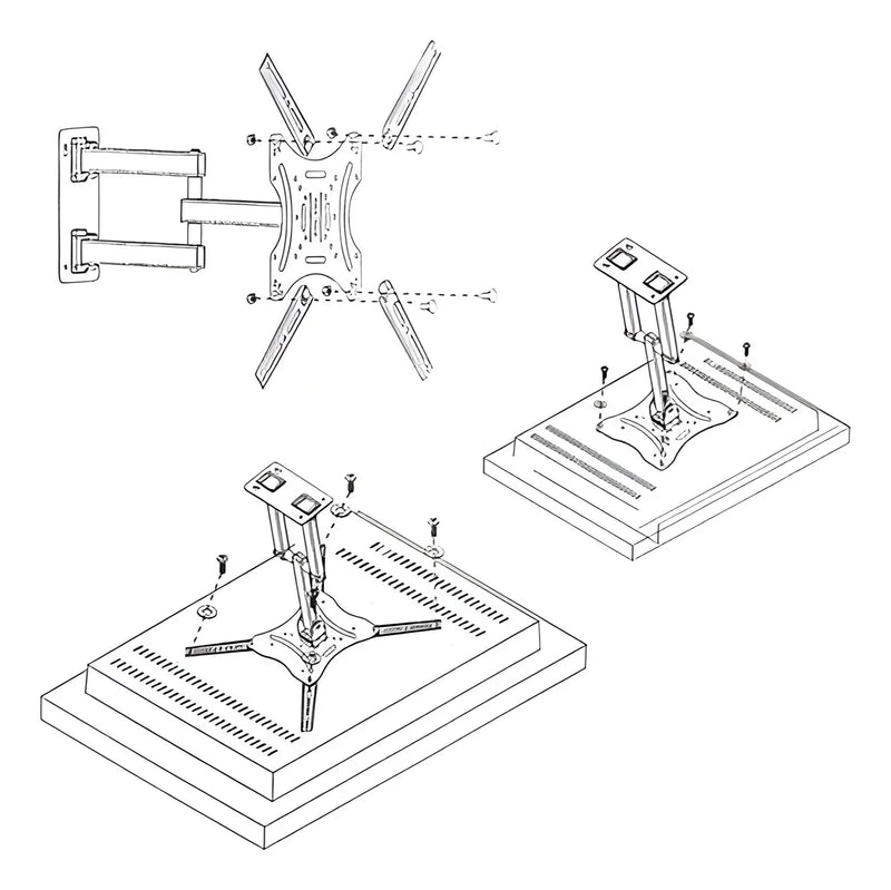 Soporte Tv Pared 55 Pulgadas Soporte Monitor Negro