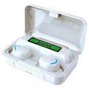 Audífonos Inalámbricos Bluetooth Libitium AUDI-B Color Blanco/Azul con Estuche de Carga