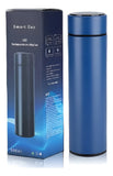 Termo Botella Digital Acero Inoxidable 500ml Con Termómetro Color Azul