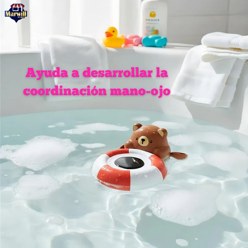 Termómetro Juguete Medición Digital Oso Baño Bebes Flotante Movimiento Diversión Seguridad Agua Bañera Grados Fahrenheit Celsius Alarma Color Temperatura Alta Baja Perfecta Material Seguro Sin Puntas