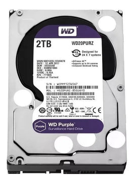 Disco duro interno Western Digital WD Purple WD20PURZ 2TB púrpura