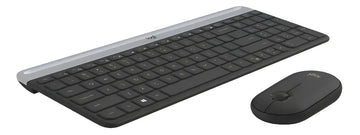 Teclado Logitech + Mouse Mk470 Wirelees Slim Usb Color Del Teclado Negro