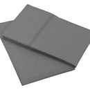 X2 Fundas Para Almohadas De Microfibra 70x50 Color Gris Oscuro Liso