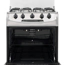 Estufa Orégano Haceb 60 Cms Negra-inox Gas Natural Color Negro/Inox