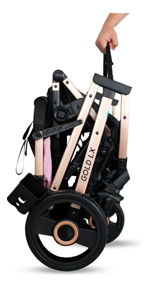 Coche Bebé Moises Travel System Gold Lx Bebesit Color Rosa claro