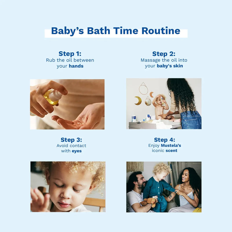 Mustela Aceite Hidratante Para Masajes Para Bebés, Con Ace.