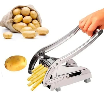 Cortador Picador Triturador De Papas Y Verduras Metálico Plateado