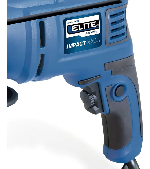 Taladro Percutor 1/2 3000 Rpm 600w Elite Id600 Color Azul Frecuencia 60 Hz