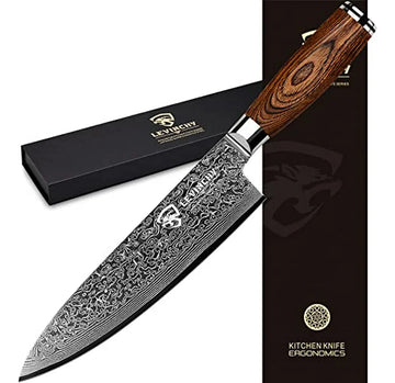 Cuchillo Chef Damasco 8 Profesional Acero Inoxidable Pakka