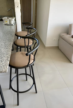 Silla Alta De Bar Giratoria Silla Para Bar Alta Premium Color Cafe
