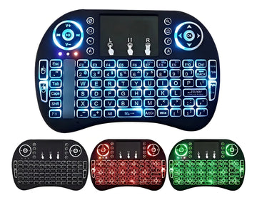 Mini Teclado Inalambrico Noga Con Mouse Para Smart Tv Ps3 Pc Xbox Negro