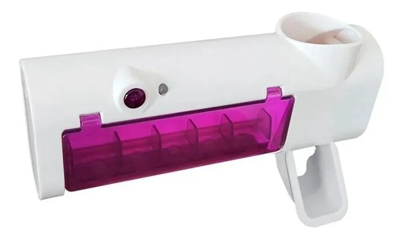 Soporte Esterilizador Cepillos Uv+dispensador Crema Recargab