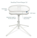 Cuna Giratoria 3.0 Para Bebé Altura Ajustable Malla Transpir