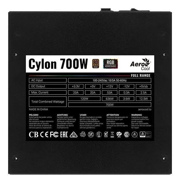 Fuente de poder para PC Aerocool Advanced Technologies Cylon 700W Full Range 700W black