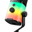 Micrófono condensador Maono PD100x Rgb Pt Streamer USB Gamer, color negro