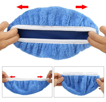 X Autohaux 5pcs 9-10 Pulgadas Azul Cielo Microfibra Cera De