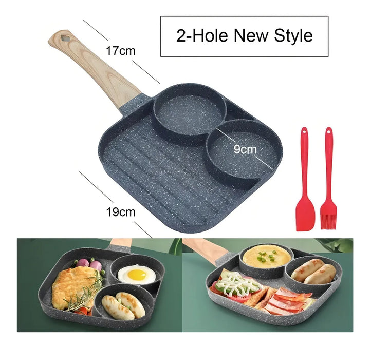 Sarten 4 Huevos Inducción Antiadherente Hotcakes Estrellado Color 2 Huevo Rejilla