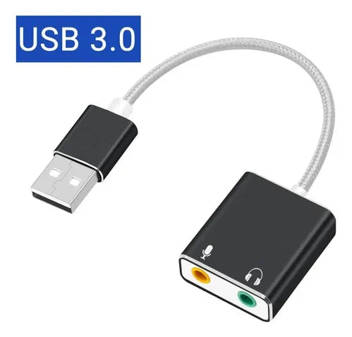 Tarjeta De Sonido Externa 7.1 Tipo Usb Audifono Y Microfono