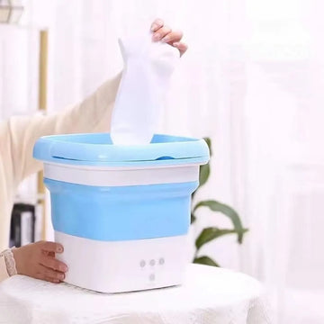 Mini Lavadora Portátil Multifuncional Eléctrica Viajera Rosa