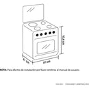 Estufa Orégano Haceb Ultra 60 Cms Inox Gas Natural Inoxidable Gas Natural