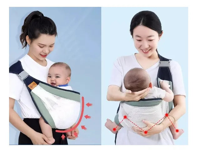 Mochila Porta Bebé Ligera Y Transpirable Verde Claro