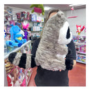 Mapache De Peluche Importado Tierno Y Suave 40cm Gris