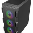 Chasis Gabinete Gamer Iceberg Titan M4 X7 Fan 4000 Airflow Negro