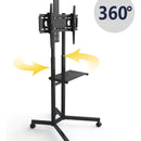 Soporte Tv Móvil Ruedas, 32'' A 70'' / Max 50kg, Jd Spr-6402 Color Negro