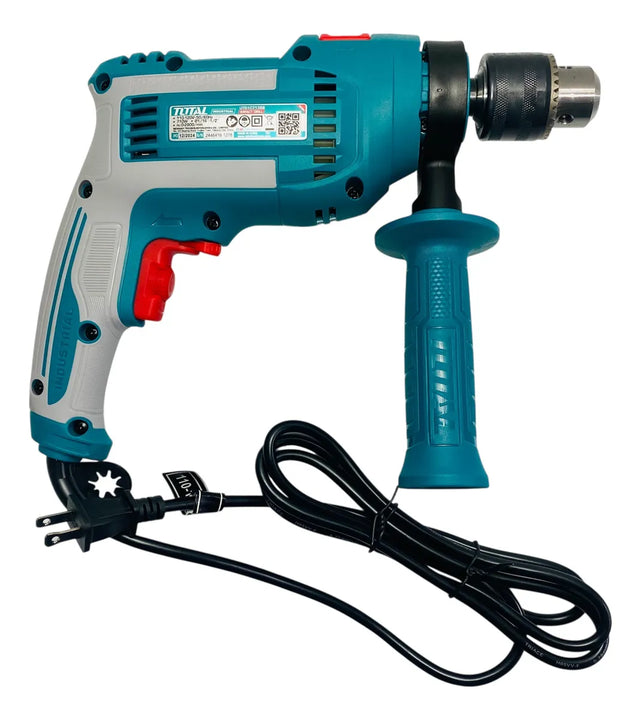 Taladro Percutor Marca Total 1/2 710w, 60 Hz 110v Cableado - Turquesa - 50/60hz