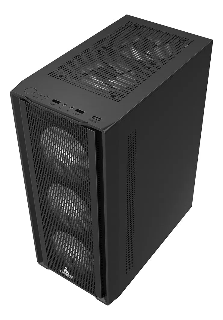 Gabinete Gamer Iceberg Flow C Dark Edition 6 Fans No Led Color Negro