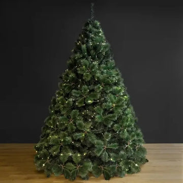 Pino Nevada Árbol De Navidad 2.25m Para Decoración Navideña Verde Claro