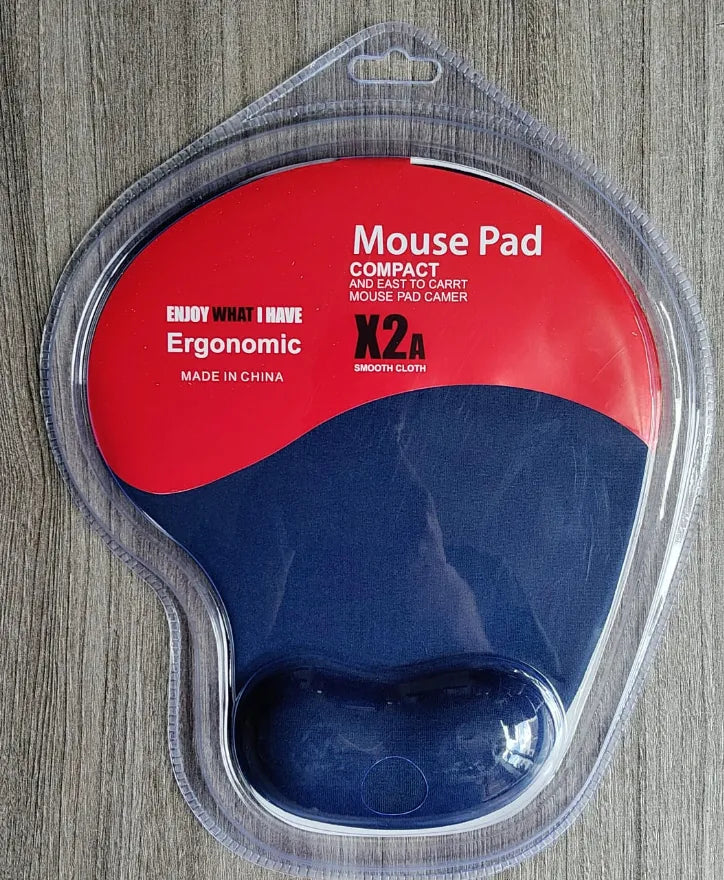 Mouse Pad Ergonómico Con Apoyo De Muñeca En Gel Azul Oscuro