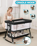 Bassinet 3 En 1 Para Bebé Con Malla, Ruedas Y Altura Ajustab