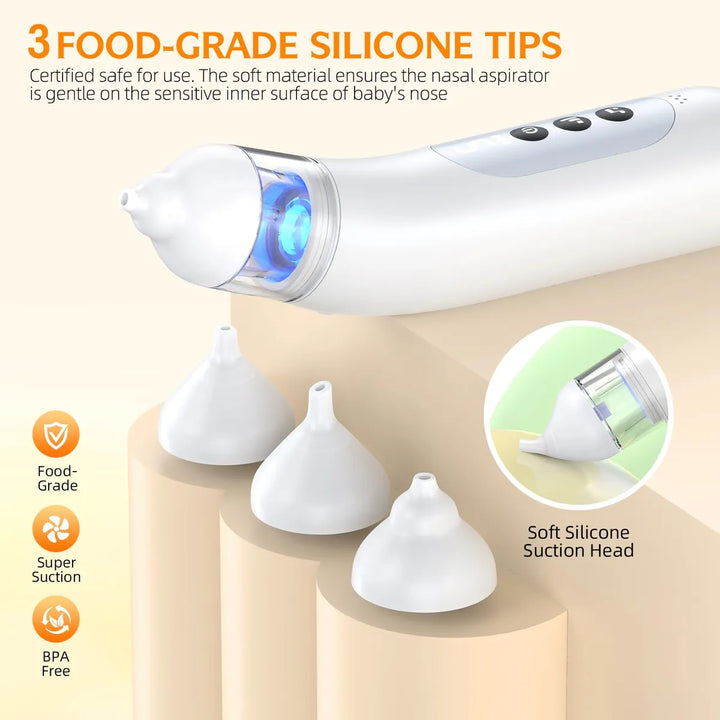 Pudult Aspirador Nasal Para Bebe, 5 Niveles De Succion Recar