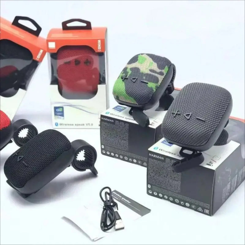 Parlante Bluetooth Bafle Portátil Bocina Para Bicicleta Gris Oscuro