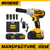 Pistola De Impacto Inalámbrica 1/2 Pulgadas. Meineng 3100rpm - Amarillo - 50hz/60hz