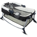 Cuna Corral Bebe + Mosquitero Mecedora y Organizado Negro Bebesit Premium