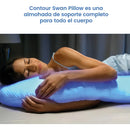 Almohada Para Embarazada Ergonómica Contour Swan Pillow + Fu Color Blanco