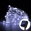 Luz Led De Navideña Recargable Con Panel Solar 100 Leds New Cálida