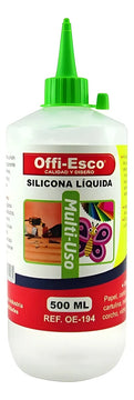 Silicona Liquida 500ml Offi-esco *1 Unidad Transparente