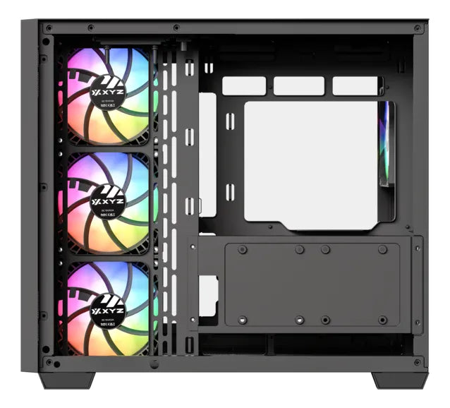 Chasis Gamer Xyz Qubex Black | Argb | Atx | 4 Fans | Type C