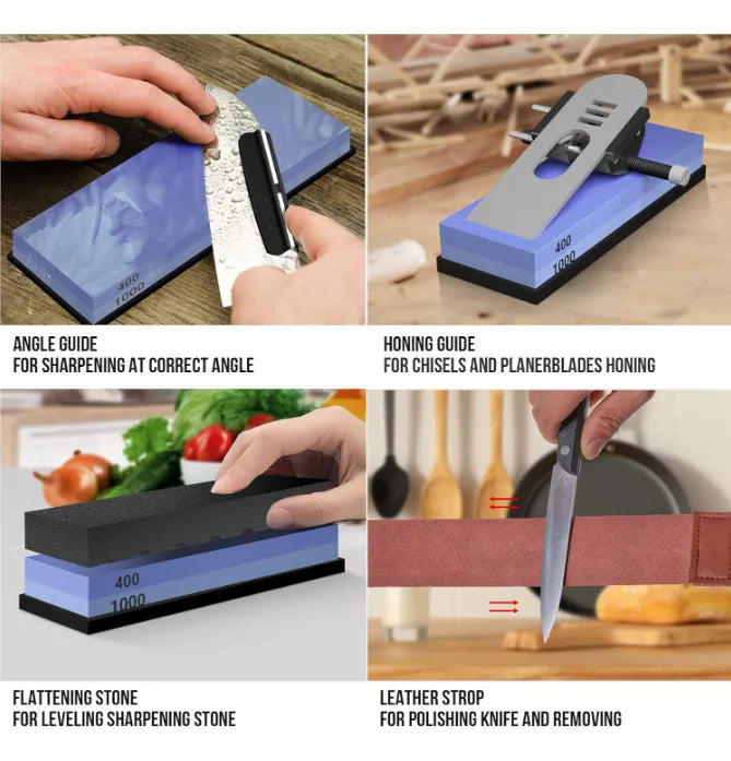 Kit De Piedra De Afilar Juego De Piedra De Afilar De...
