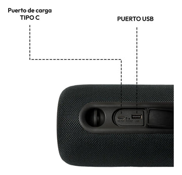 Parlante Portatil Bluetooth 15W Sc15 Challenger Color Negro
