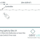 Qbis 200 Luces Led De Navidad De Color Blanco Cálido Con C.