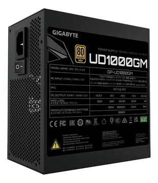 Fuente De Poder 1000w 80+gold Gigabyte Full Modular Ud1000gm Color Negro