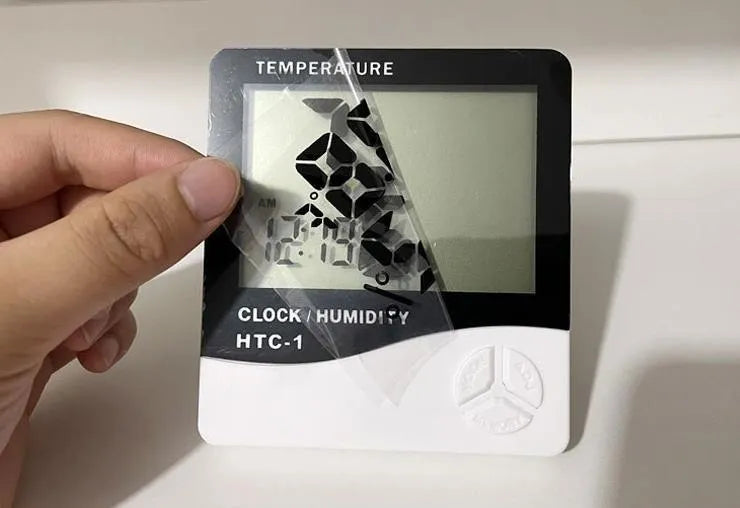 Higrometro Digital Termometro Medidor Humedad Reloj Alarma