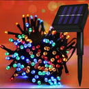 Luces Navideñas Solares Exterior 12metros 100 Leds Guirnalda Luces Multicolor
