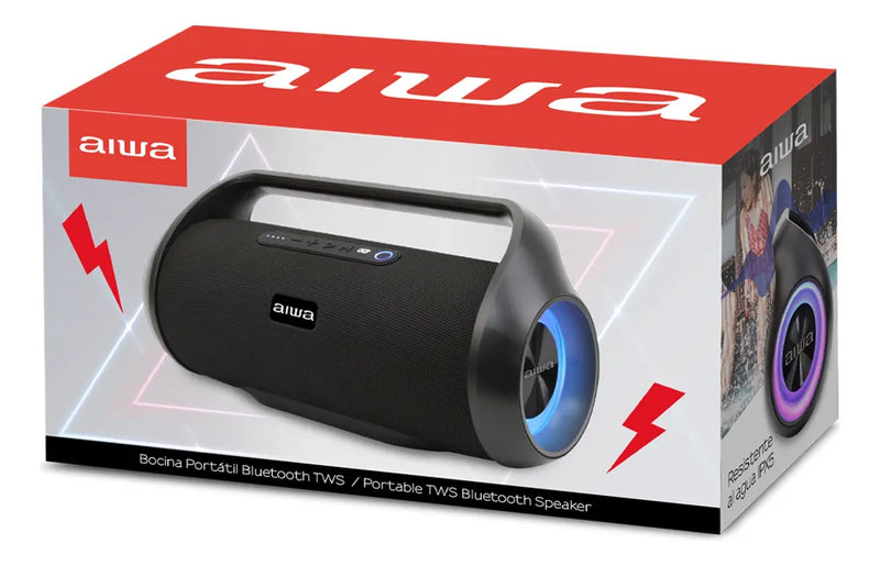 Parlante Aiwa AWS800BT TWS Bluetooth 70W Boombox Color Negro