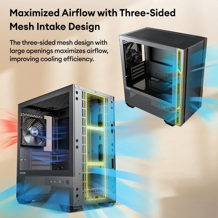 Funda Micro Atx Genuina De Madera De Nogal, Funda Matx Pc Co