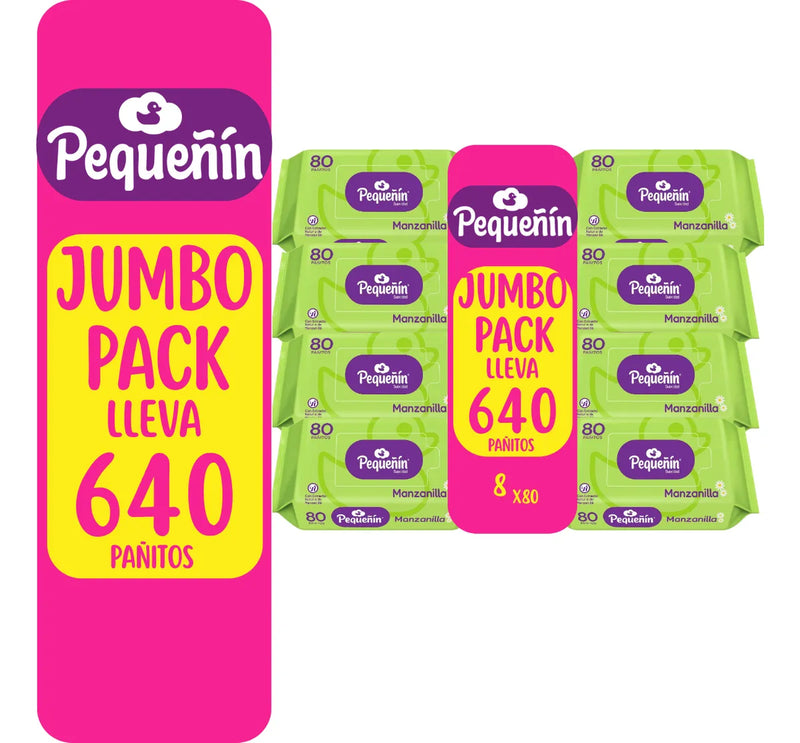 Pañitos Humedos Pequeñin 640und Tollitas Humedas Bebe Pañito